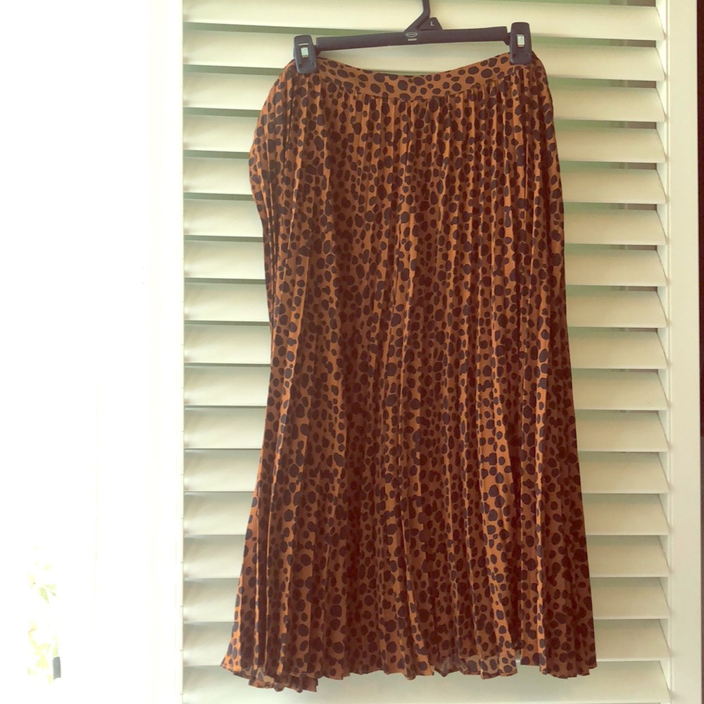 Scoop Women’s Printed Pleated Midi Skirt